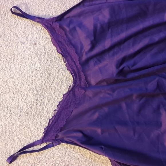 Torrid Plum Purple Silky Slip Lace Nightgown Size 5X - Picture 7 of 9